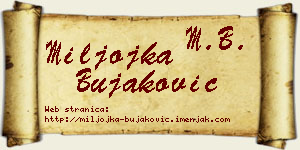 Miljojka Bujaković vizit kartica